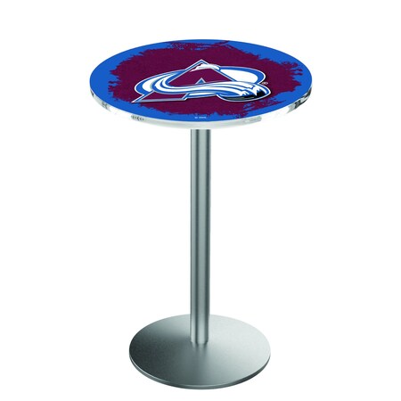 Holland Bar Stool Co 42" Stainless Steel Colorado Avalanche Pub Table L214S4228ColAva